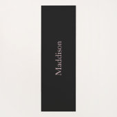 Personalized Name Monogram Black Pink ヨガマット (裏面)