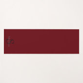 Personalized Name Monogram Burgundy Black ヨガマット (正面(横))
