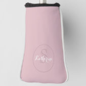 Personalized Name Monogram Dusty Rose ゴルフヘッドカバー (回転90)