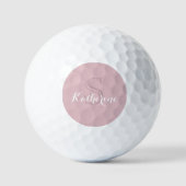 Personalized Name Monogram Dusty Rose ゴルフボール (正面)
