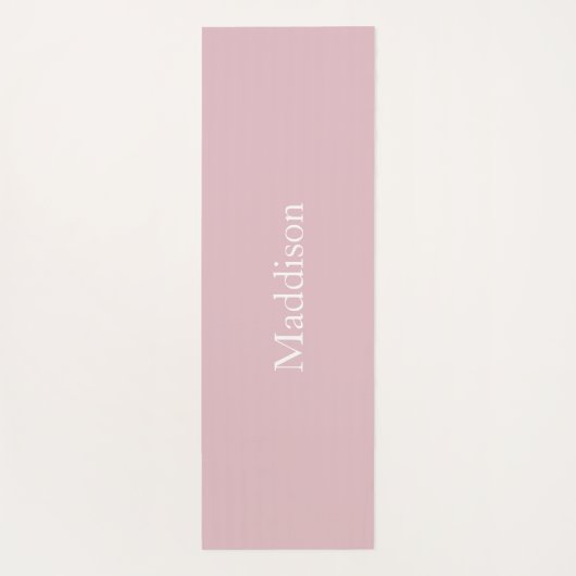 Personalized Name Monogram Dusty Rose ヨガマット (裏面)