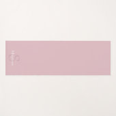 Personalized Name Monogram Dusty Rose ヨガマット (正面(横))
