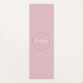Personalized Name Monogram Dusty Rose ヨガマット (正面)