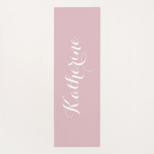 Personalized Name Monogram Dusty Rose ヨガマット (裏面)