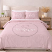 Personalized Name Monogram Dusty Rose 枕カバー