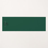 Personalized Name Monogram Emerald Green Black ヨガマット (正面(横))