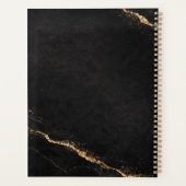 Personalized Name Monogram Golden Black Planner プランナー手帳 (裏面)