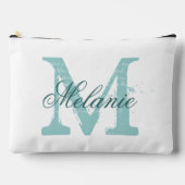 Personalized name monogram large cosmetic bags アクセサリーポーチ (正面)
