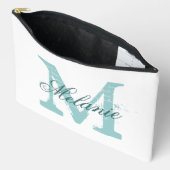 Personalized name monogram large cosmetic bags アクセサリーポーチ (見開き)