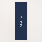 Personalized Name Monogram Navy Black ヨガマット (裏面)