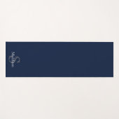 Personalized Name Monogram Navy Black ヨガマット (正面(横))