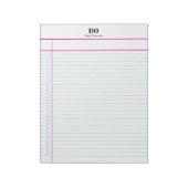 Personalized Name Monogram Numbered List Notepad ノートパッド (回転)