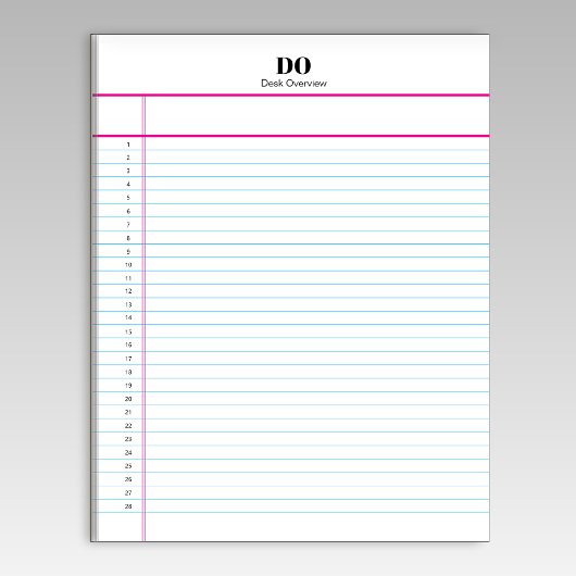 Personalized Name Monogram Numbered List Notepad ノートパッド