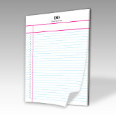 Personalized Name Monogram Numbered List Notepad ノートパッド