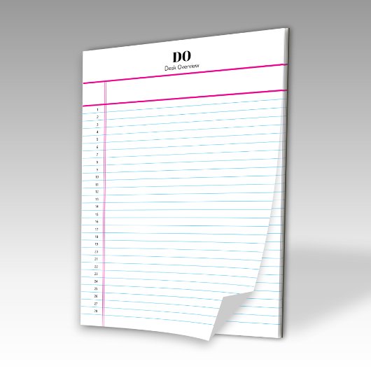 Personalized Name Monogram Numbered List Notepad ノートパッド