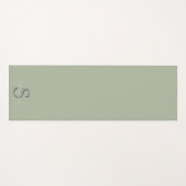 Personalized Name Monogram Olive Green Black ヨガマット (正面(横))