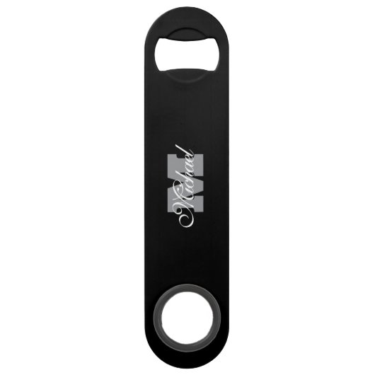 Personalized name monogram Pro Speed bottle opener スピード栓抜き (正面)