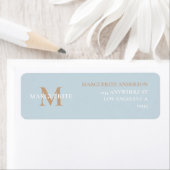 Personalized Name Monogram Return Address ラベル (インサイチュ)