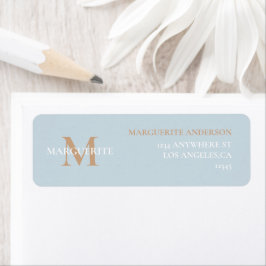 Personalized Name Monogram Return Address ラベル