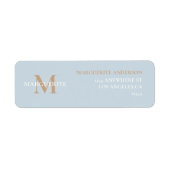 Personalized Name Monogram Return Address ラベル (正面)