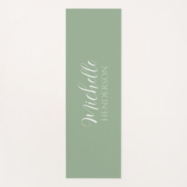 Personalized Name Monogram Sage Green ヨガマット