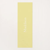 Personalized Name Monogram Soft Yellow Black Yoga ヨガマット (裏面)