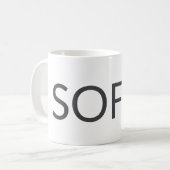 Personalized Name Mug – Custom Minimal Design Gift コーヒーマグカップ (正面左)