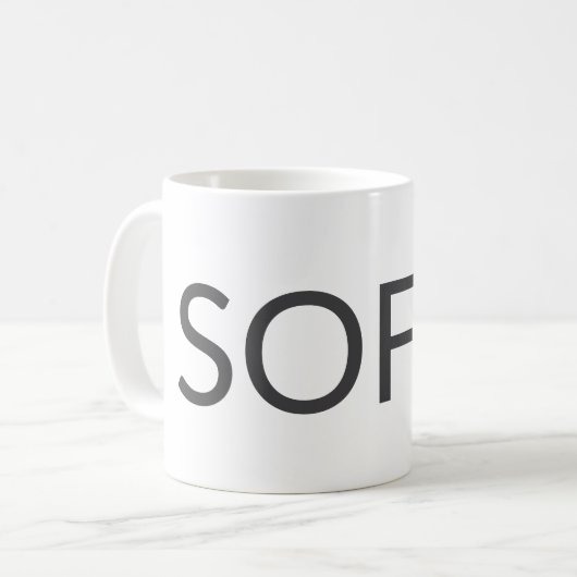 Personalized Name Mug – Custom Minimal Design Gift コーヒーマグカップ (正面左)