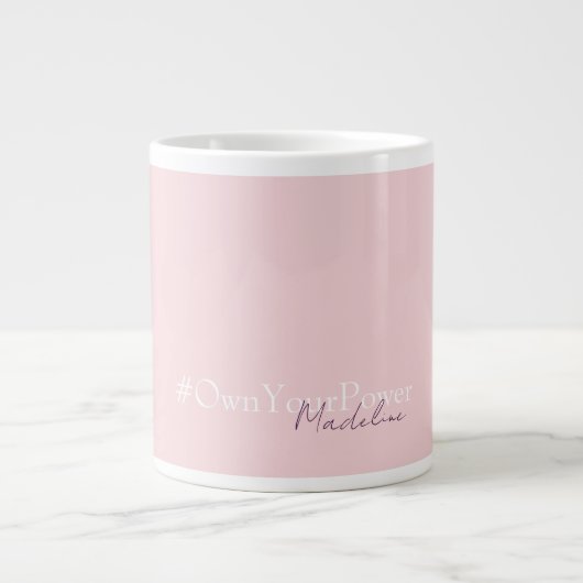 Personalized Name Mug – Girlboss Empowerment Gift ジャンボコーヒーマグカップ (正面)