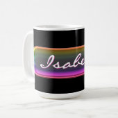 Personalized Name Mug | Iridescent Glass Effect  コーヒーマグカップ (正面左)