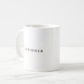 Personalized Name Mug | Minimal Custom Coffee Mug コーヒーマグカップ (正面左)