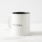 Personalized Name Mug | Minimal Custom Coffee Mug ツートーンマグカップ (正面左)