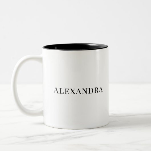 Personalized Name Mug | Minimal Custom Coffee Mug ツートーンマグカップ (左)