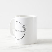 Personalized Name Mug – Minimal Floral Design コーヒーマグカップ (正面左)