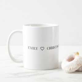 Personalized Name Mug – Minimal Valentine Gift for コーヒーマグカップ