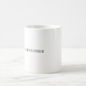 Personalized Name Mug – Minimal Valentine Gift for コーヒーマグカップ (中央)