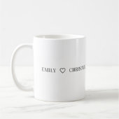 Personalized Name Mug – Minimal Valentine Gift for コーヒーマグカップ (左)