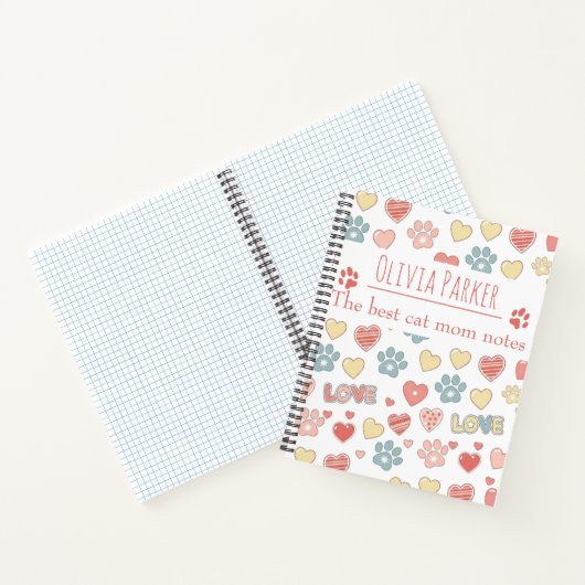 Personalized Name Notebook For Cat Lovers ノートブック (内部)