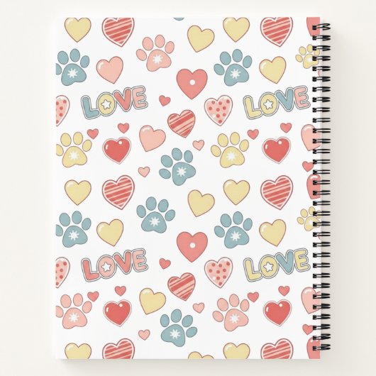 Personalized Name Notebook For Cat Lovers ノートブック (裏面)