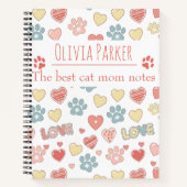 Personalized Name Notebook For Cat Lovers ノートブック (正面)