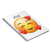  Personalized Name Notebook with Hearts Emoji ノートブック (右側)