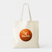 Personalized Name Number Basketball Sports トートバッグ (裏面)