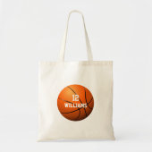 Personalized Name Number Basketball Sports トートバッグ (正面)