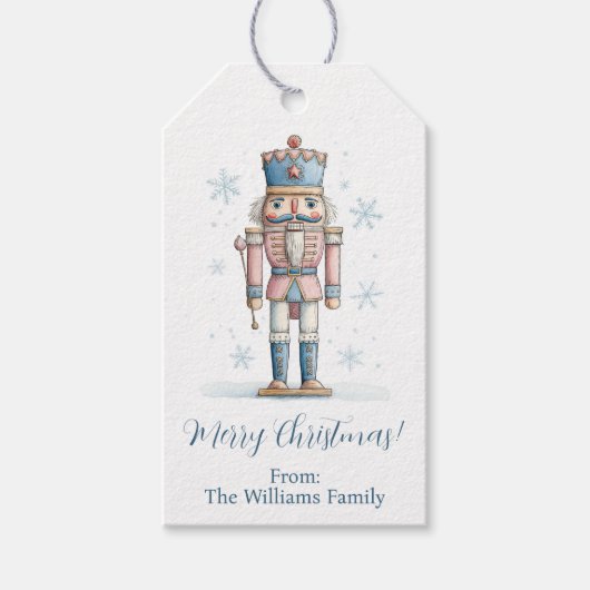 Personalized Name Nutcracker Christmas ギフトタグ (正面)