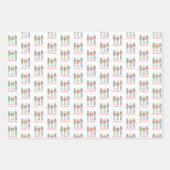 Personalized Name Nutcracker Christmas ラッピングペーパーシート (正面3)