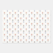 Personalized Name Nutcracker Christmas ラッピングペーパーシート (正面)