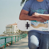 Personalized Name Ocean Waves on the Beach スケートボード