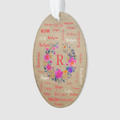 Personalized Name Ornament Add your Name オーナメント (正面)