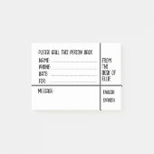 Personalized Name Phone Message Office ポストイット (正面)