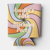 Personalized Name Photo Birthday Cooler 缶クーラー (正面)